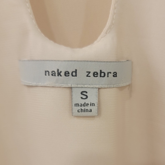 Naked Zebra Summer Vanilla Cream Slip Dress Women's Size Small - Picture 7 of 9